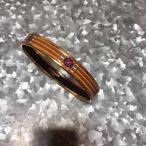 Hermès narrow bracelet in printed enamel